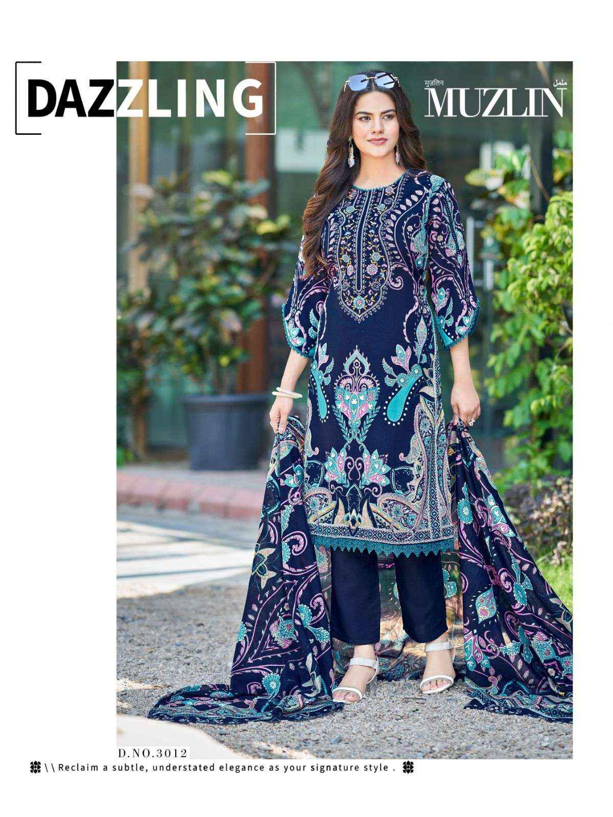 Mizaj Muzlin Vol 3 Cotton Dress Material 8 pcs Catalogue