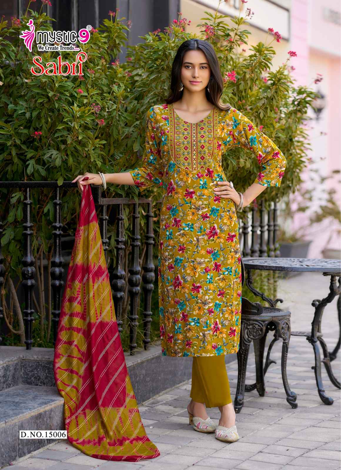 Mystic 9 Sabri Vol 15 Rayon Kurti Combo 8 pcs Catalogue