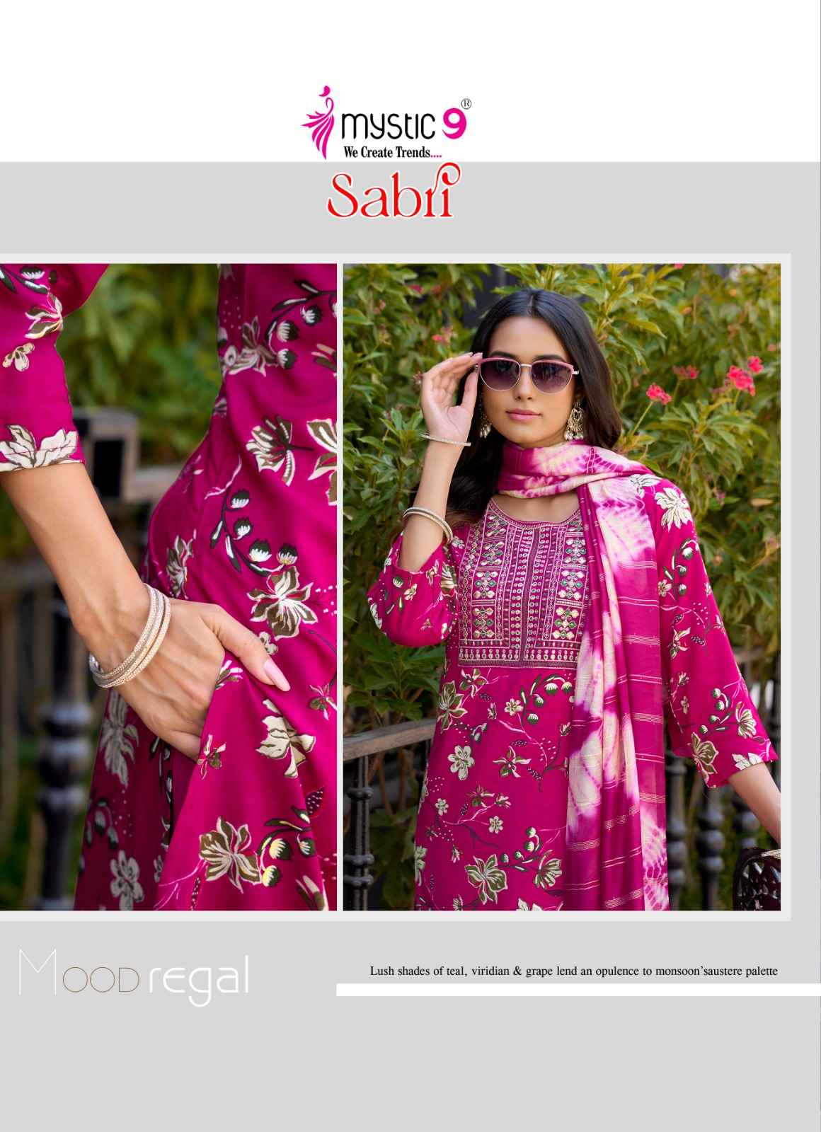 Mystic 9 Sabri Vol 15 Rayon Kurti Combo 8 pcs Catalogue