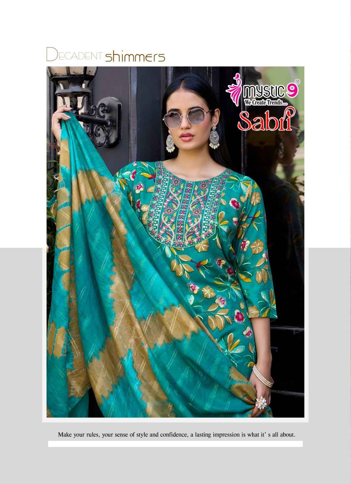 Mystic 9 Sabri Vol 15 Rayon Kurti Combo 8 pcs Catalogue