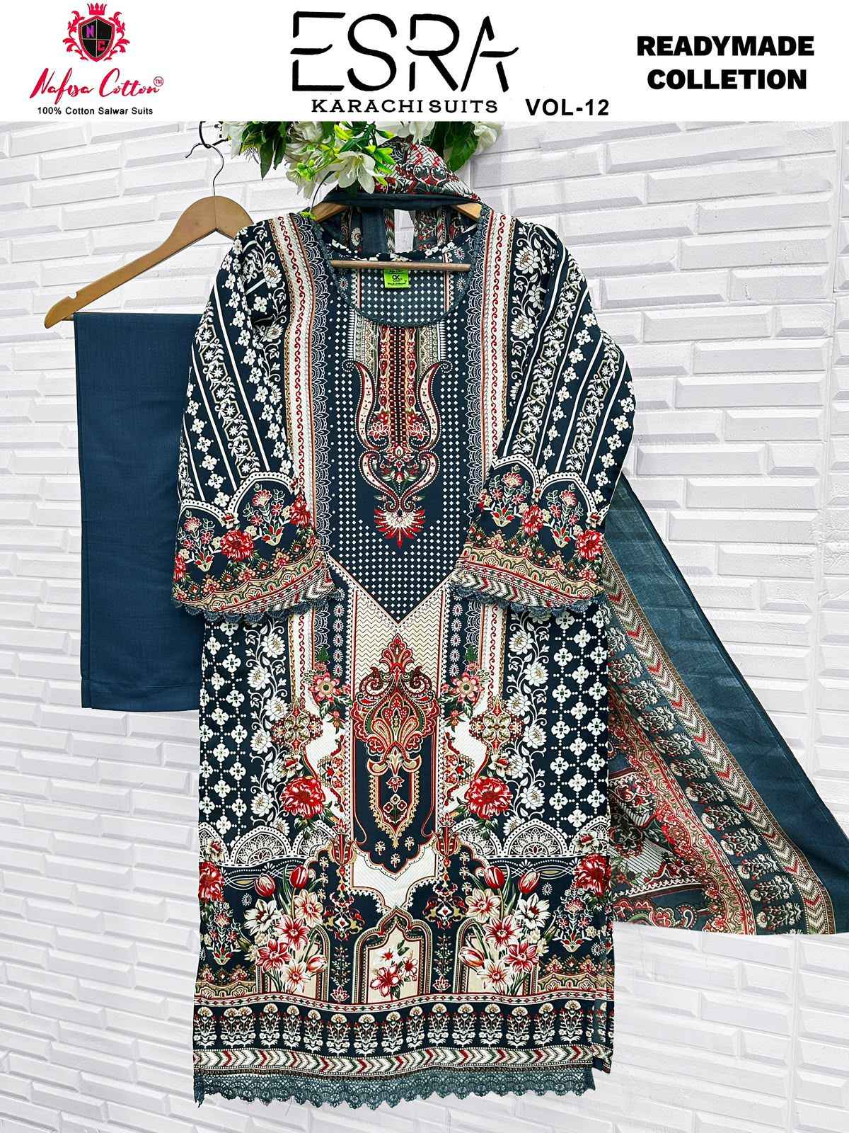 Nafisa Cotton Esra Karachi Vol 12 Readymade Cotton Dress 6 Pc Catalog