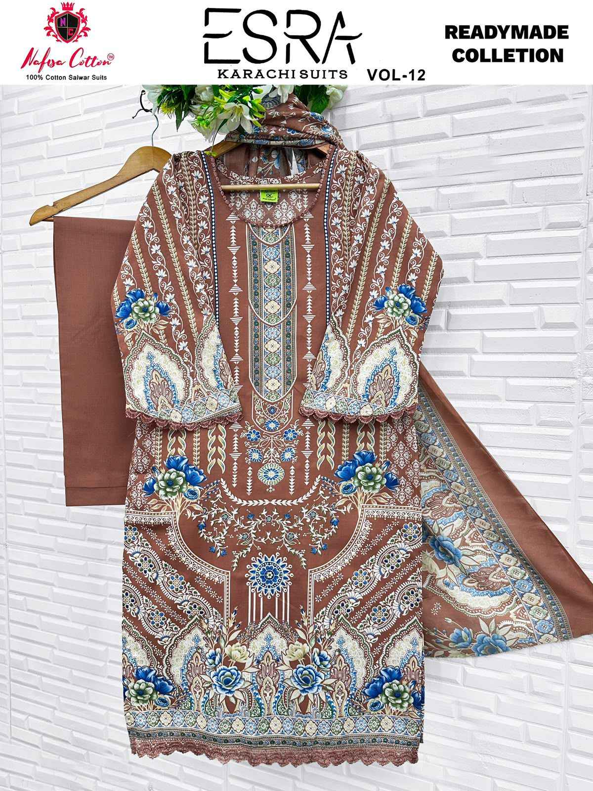 Nafisa Cotton Esra Karachi Vol 12 Readymade Cotton Dress 6 Pc Catalog