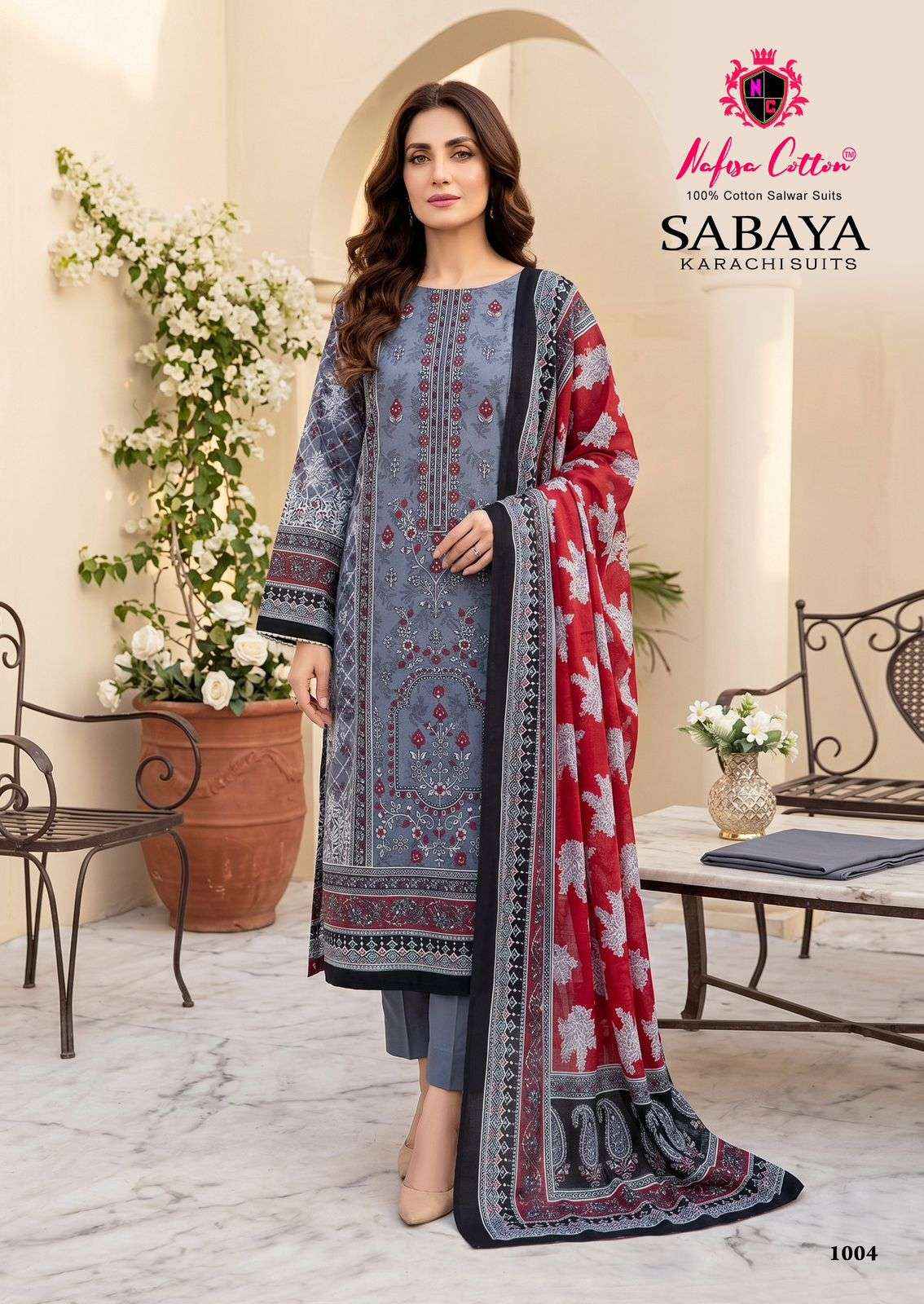 Nafisa Cotton Sabaya Cotton Dress Material 6 Pc Catalog