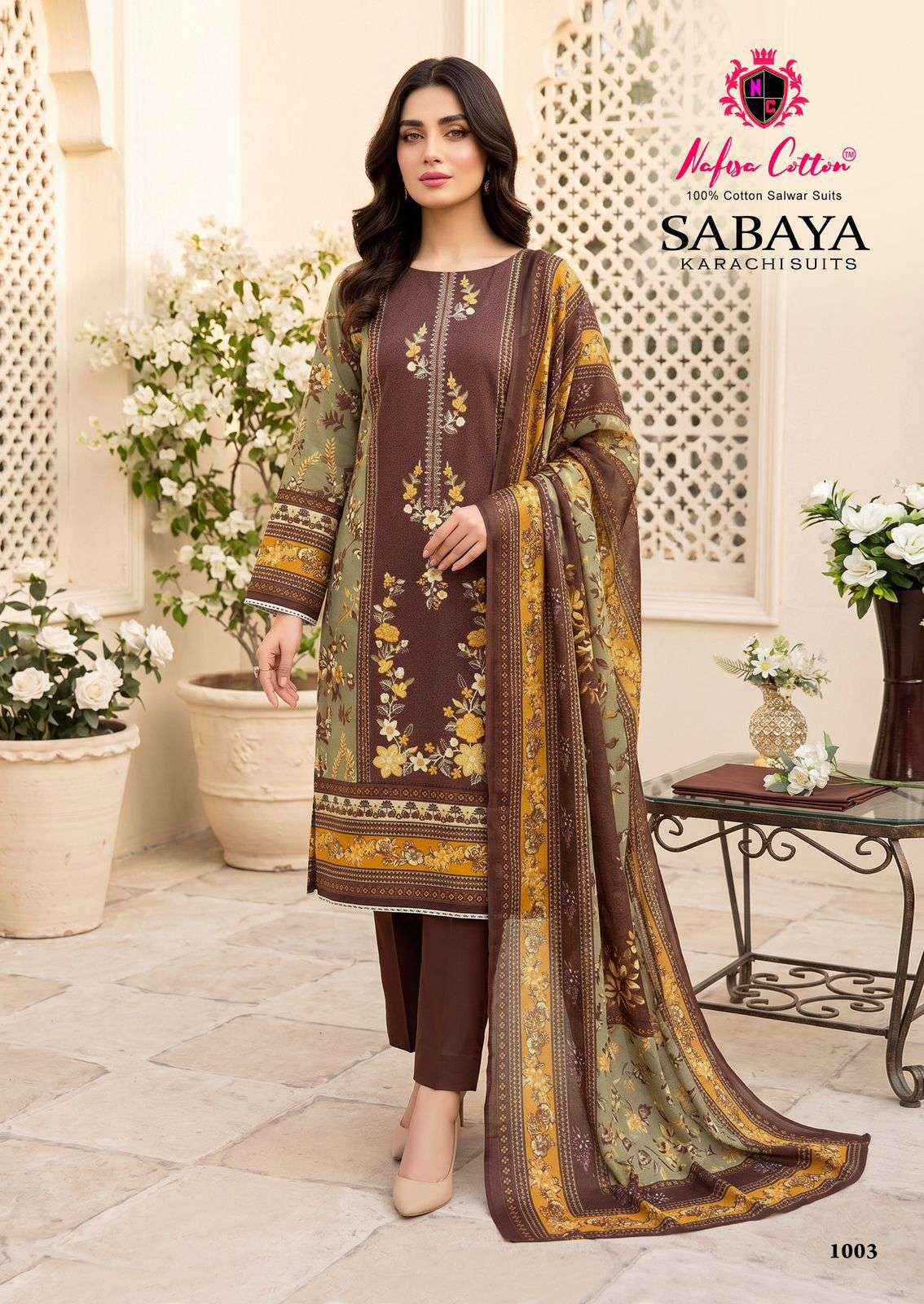 Nafisa Cotton Sabaya Cotton Dress Material 6 Pc Catalog