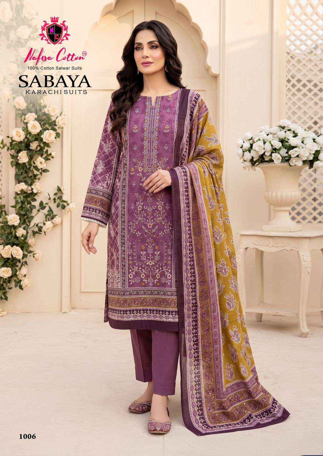 Nafisa Cotton Sabaya Cotton Dress Material 6 Pc Catalog