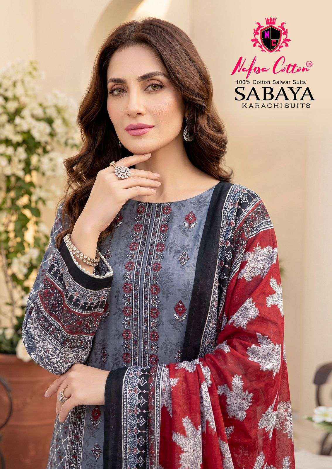 Nafisa Cotton Sabaya Cotton Dress Material 6 Pc Catalog