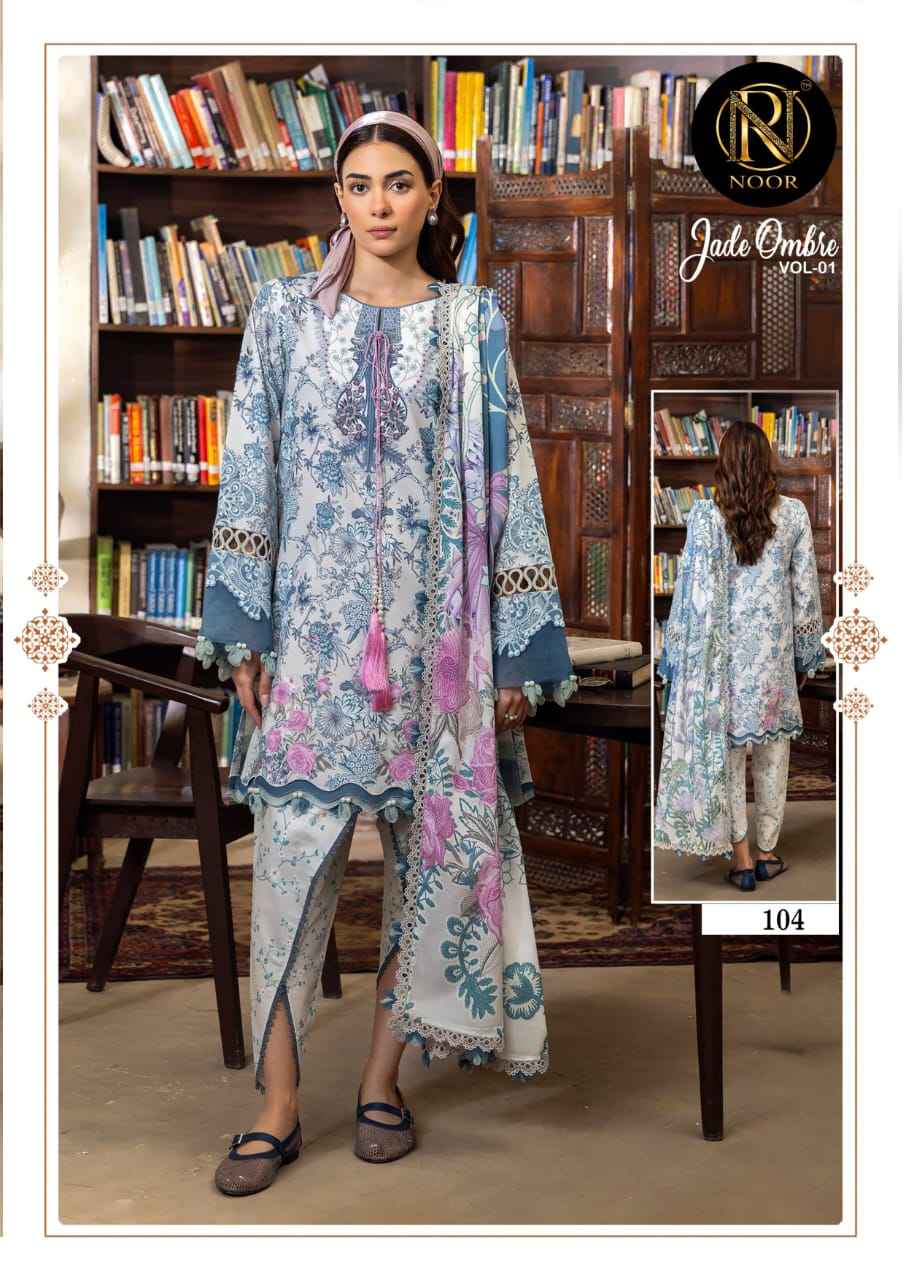 Noor Jade Ombre Vol 1 Cotton Dress Material 6 pcs Cataloge