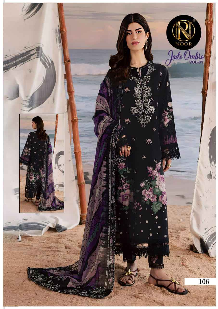 Noor Jade Ombre Vol 1 Cotton Dress Material 6 pcs Cataloge