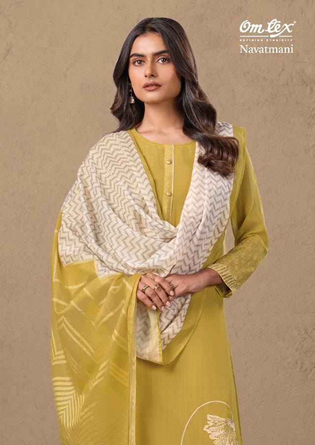Omtex Navatmani Mal Chanderi Silk Dress Material 3 Pc Catalouge