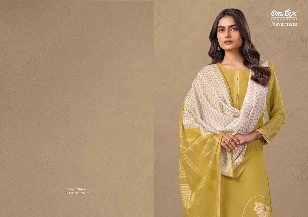 Omtex Navatmani Mal Chanderi Silk Dress Material 3 Pc Catalouge