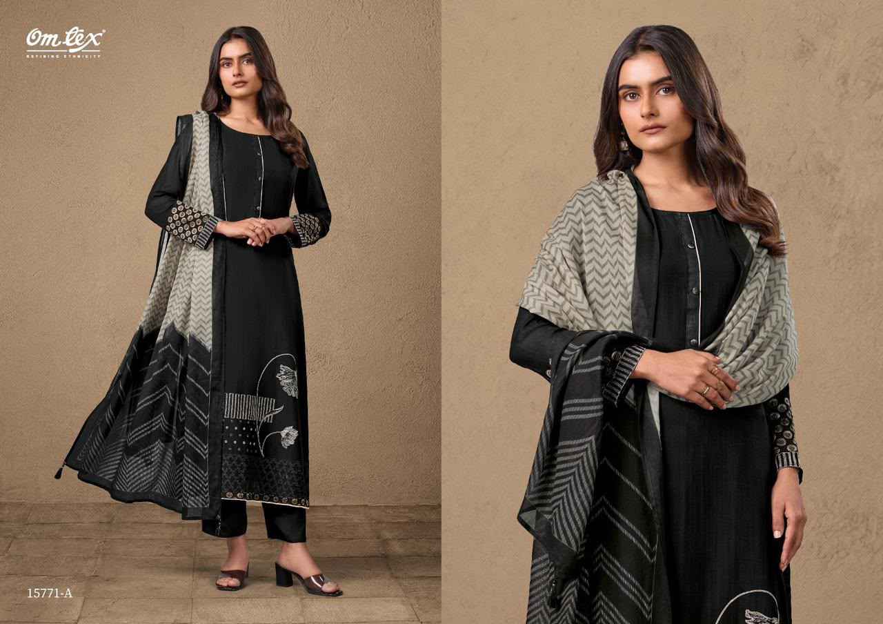 Omtex Navatmani Mal Chanderi Silk Dress Material 3 Pc Catalouge
