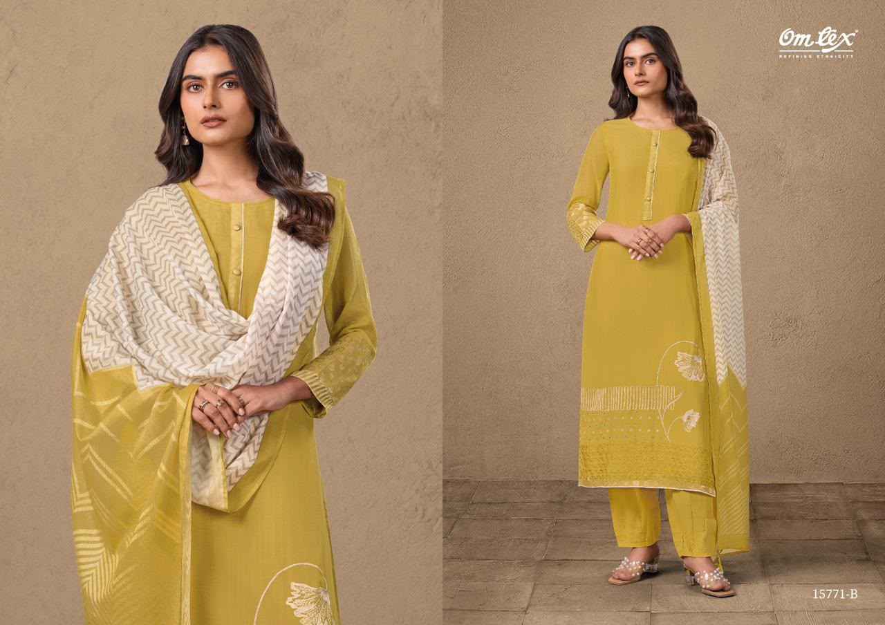 Omtex Navatmani Mal Chanderi Silk Dress Material 3 Pc Catalouge