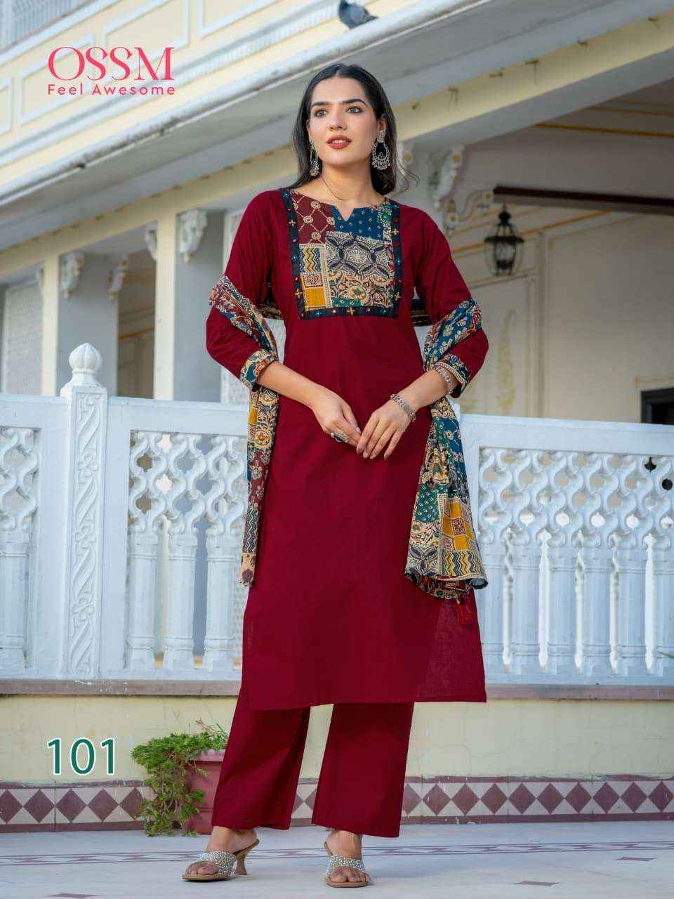 Ossm Mahek Vol 2 Cotton Kurti Combo 6 pcs Catalogue