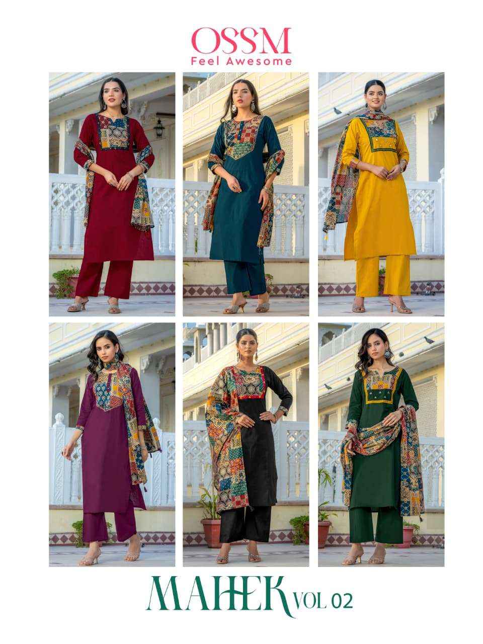 Ossm Mahek Vol 2 Cotton Kurti Combo 6 pcs Catalogue