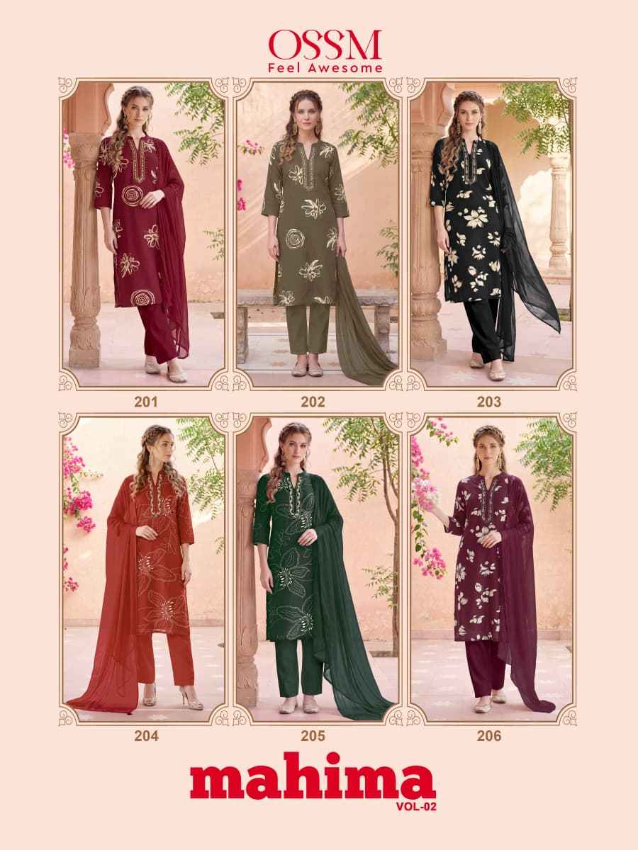 Ossm Mahima Vol 2 Reyon Kurti Combo 6 pcs Catalogue