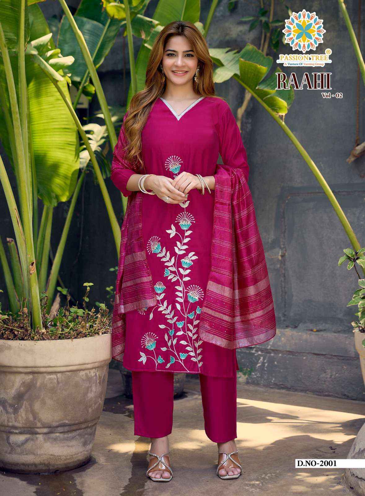Passion Tree Raahi Vol 2 Roman Silk Kurti Combo 8 pcs Catalogue
