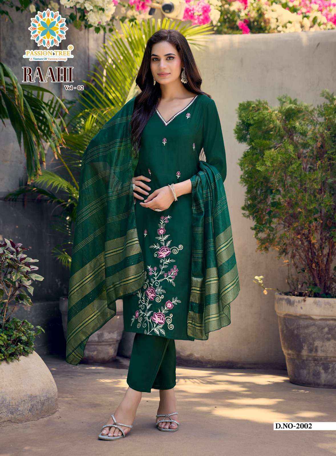 Passion Tree Raahi Vol 2 Roman Silk Kurti Combo 8 pcs Catalogue