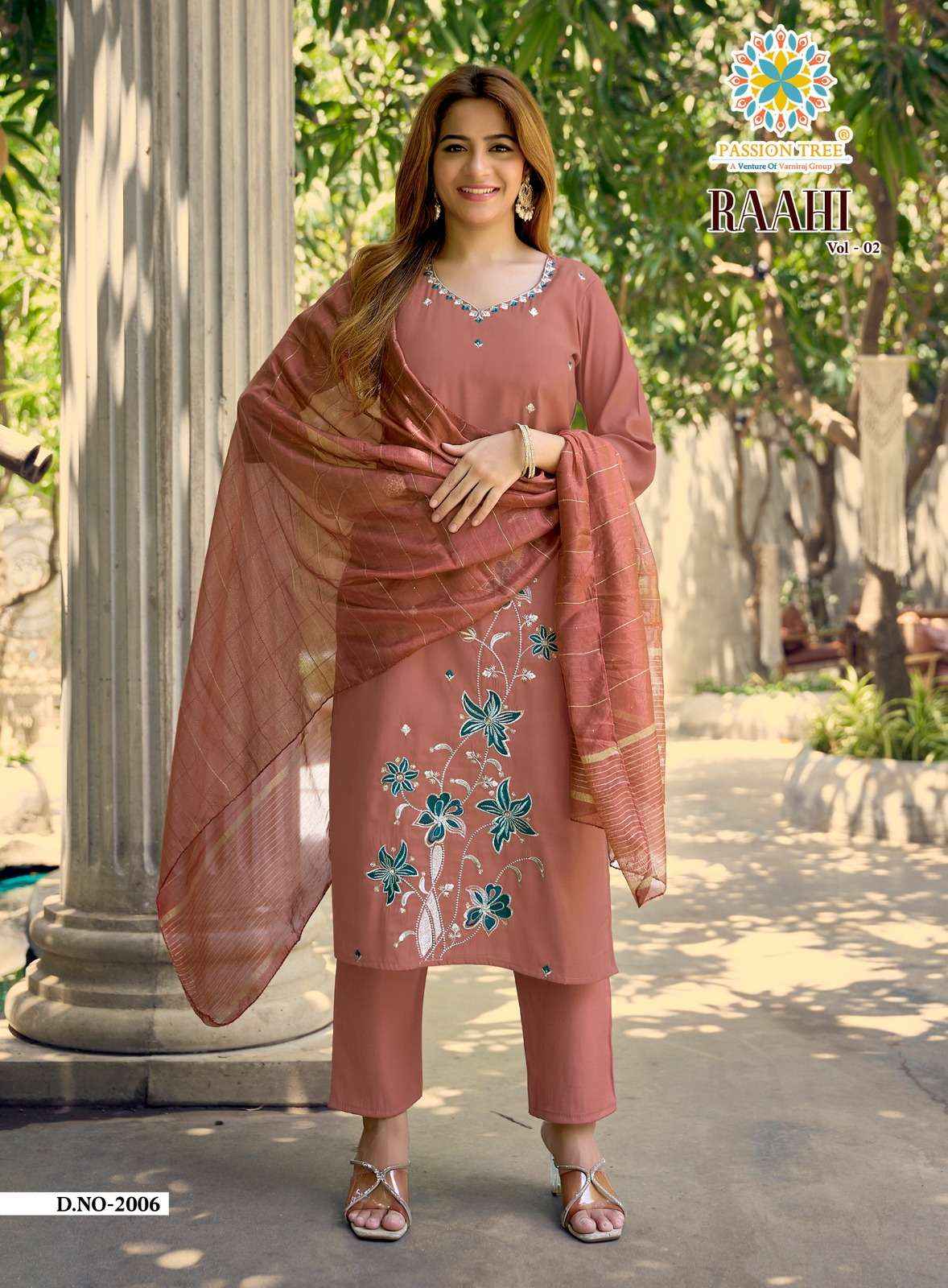 Passion Tree Raahi Vol 2 Roman Silk Kurti Combo 8 pcs Catalogue