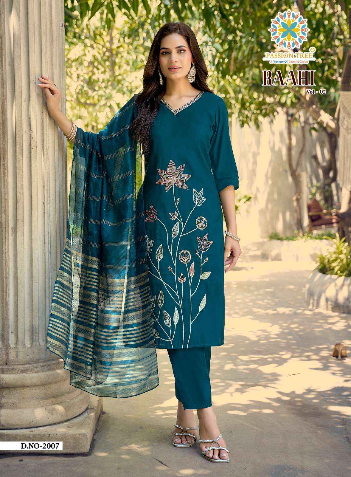 Passion Tree Raahi Vol 2 Roman Silk Kurti Combo 8 pcs Catalogue