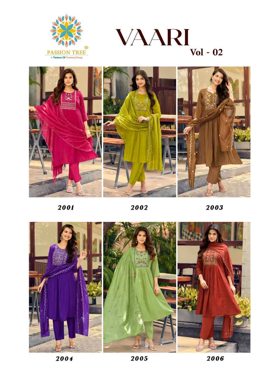 Passion Tree Vaari Vol 2 Mal Kurti Combo 6 pcs Catalogue