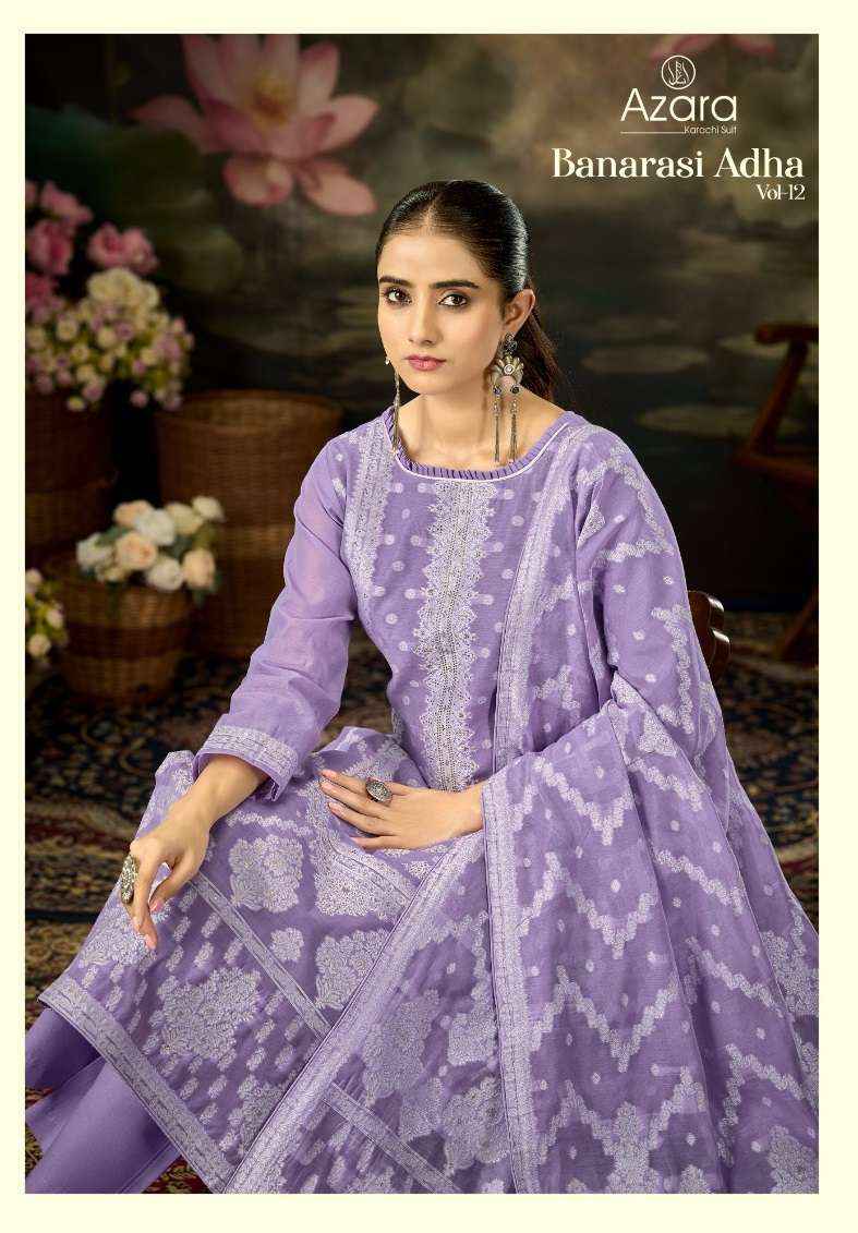 Radhika Fashion Azara Banarashi Adah Vol 12 Cotton Dress Material 6 pcs Catalogue