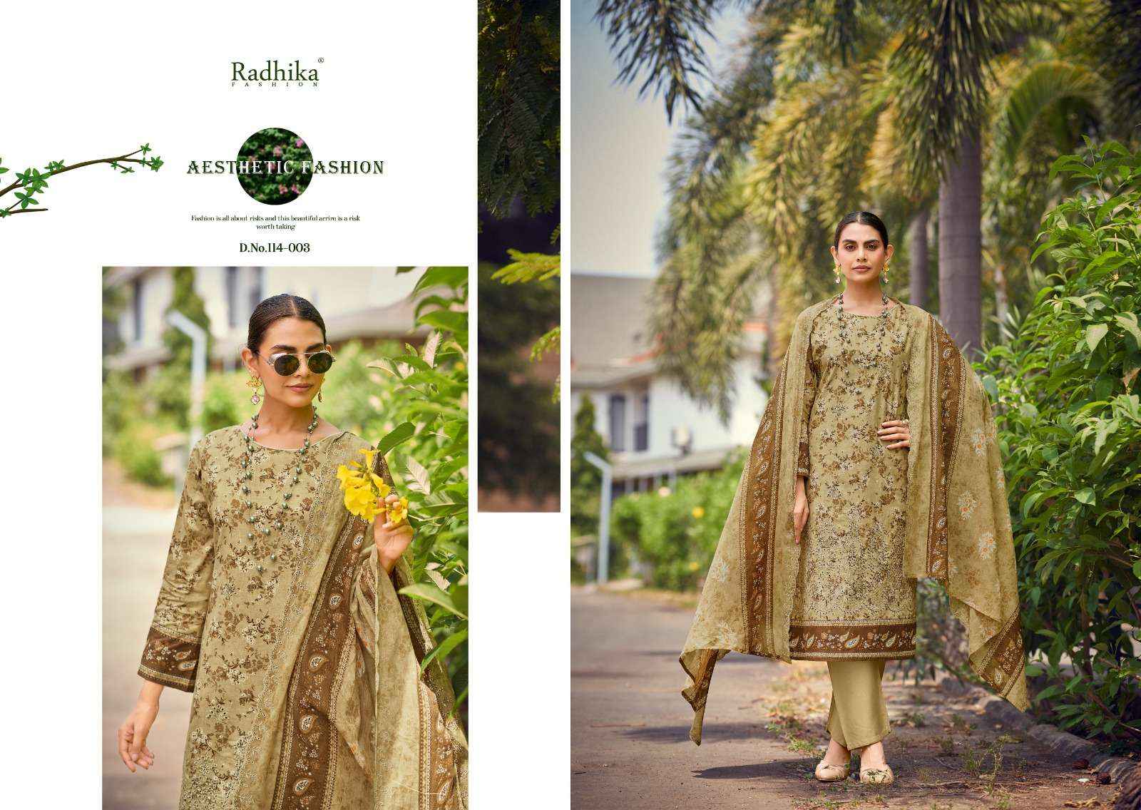 Radhika Fashion Azara Coco Lawn Cotton Dress Material 6 pcs Catalogue