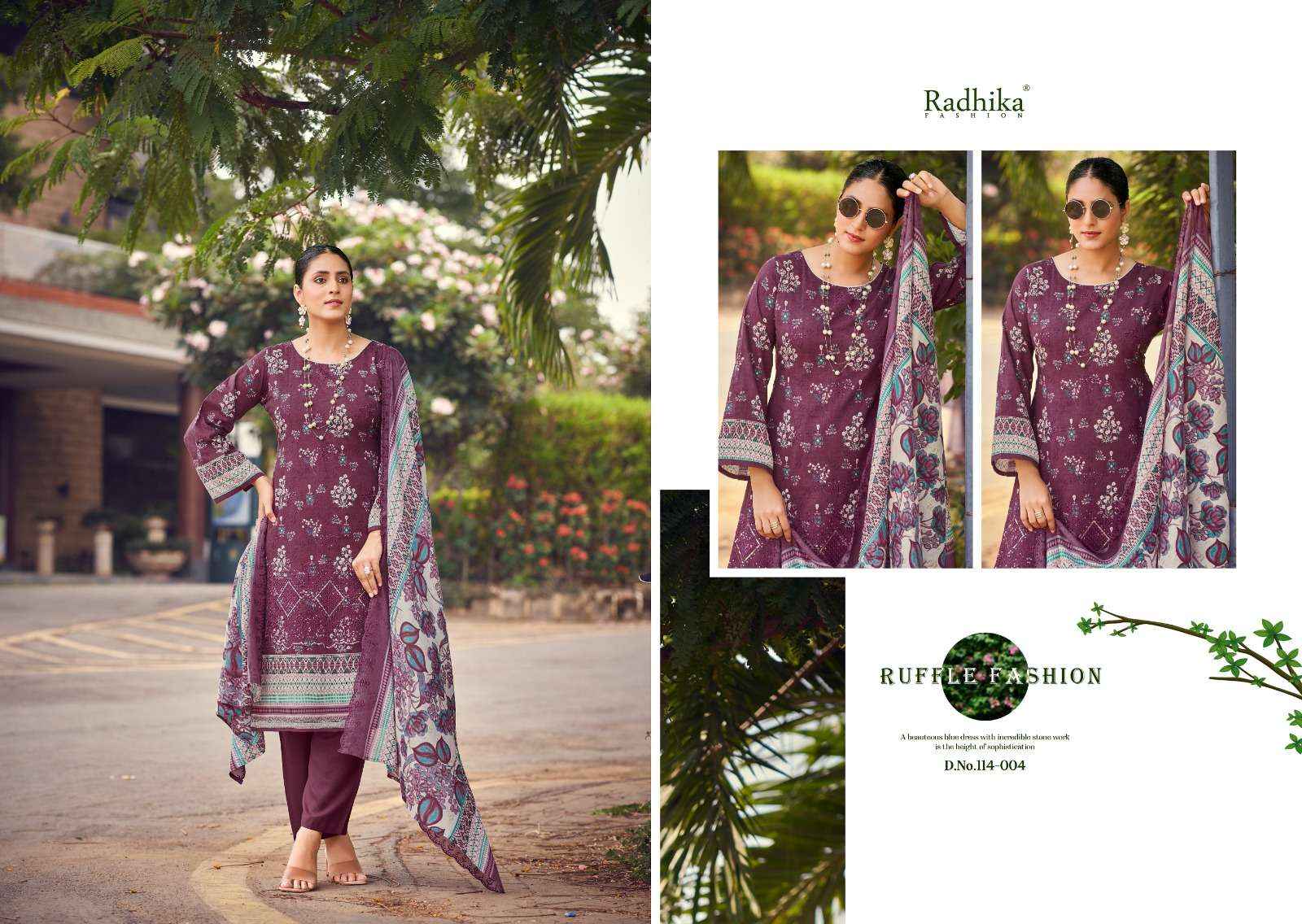 Radhika Fashion Azara Coco Lawn Cotton Dress Material 6 pcs Catalogue