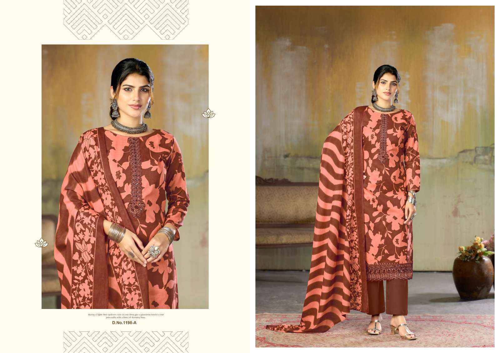 Radhika Fashion Azara Fitoor Lawn Cotton Dress Material 4 pcs Catalogue