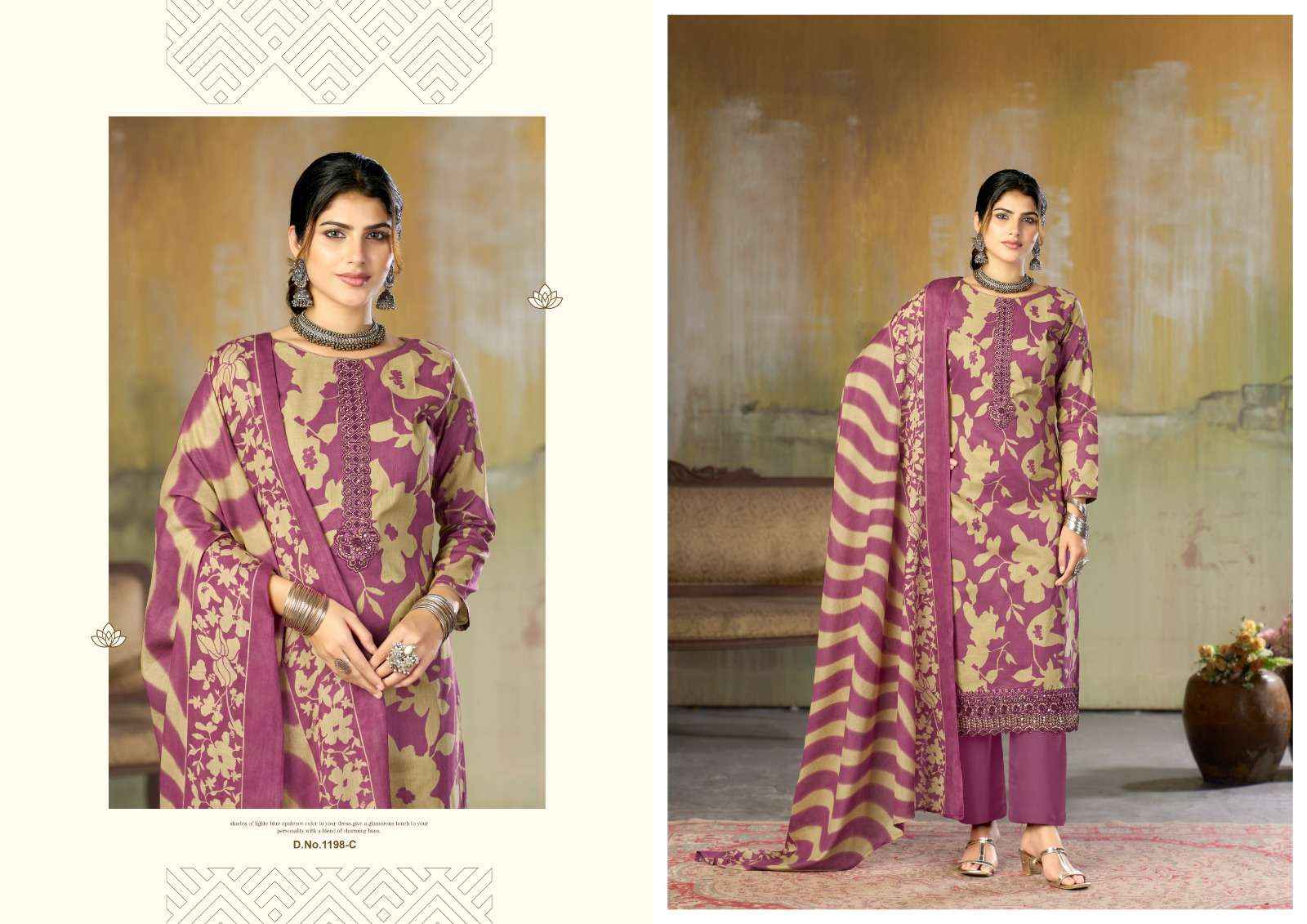 Radhika Fashion Azara Fitoor Lawn Cotton Dress Material 4 pcs Catalogue
