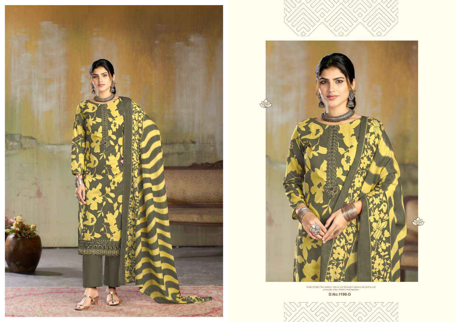 Radhika Fashion Azara Fitoor Lawn Cotton Dress Material 4 pcs Catalogue
