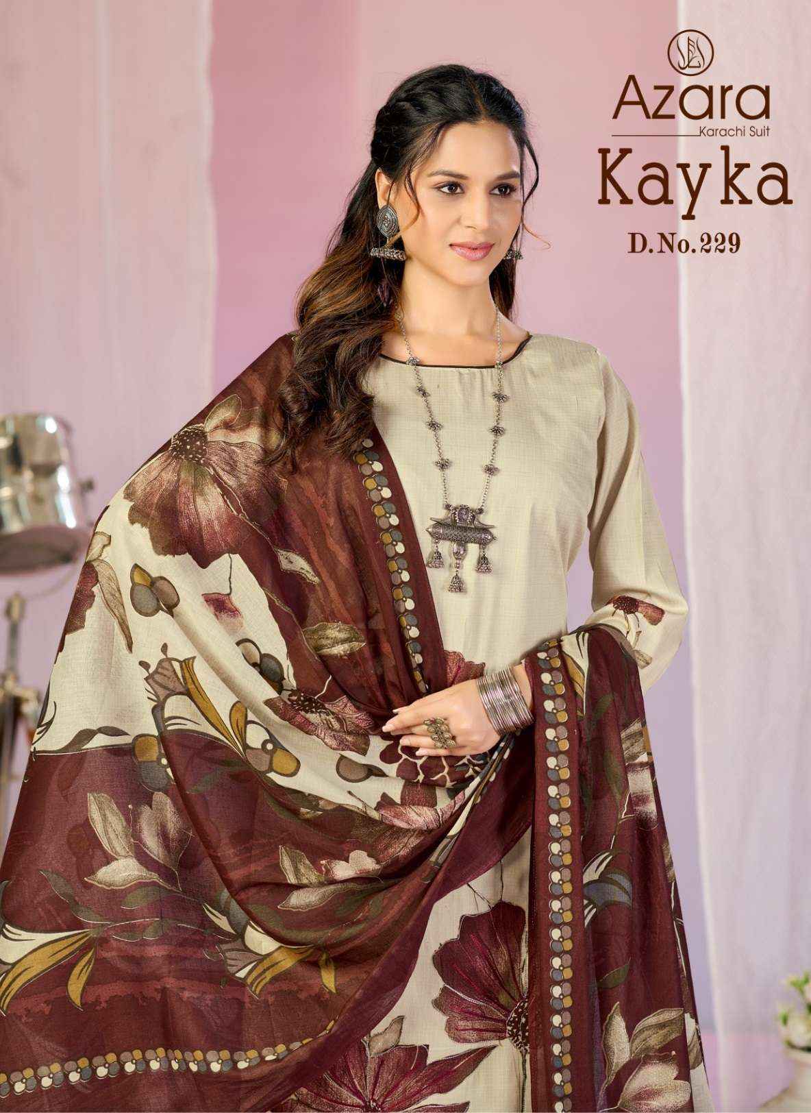 Radhika Fashion Azara Kayka D No 229 Cotton Dress Material 4 pcs Catalogue