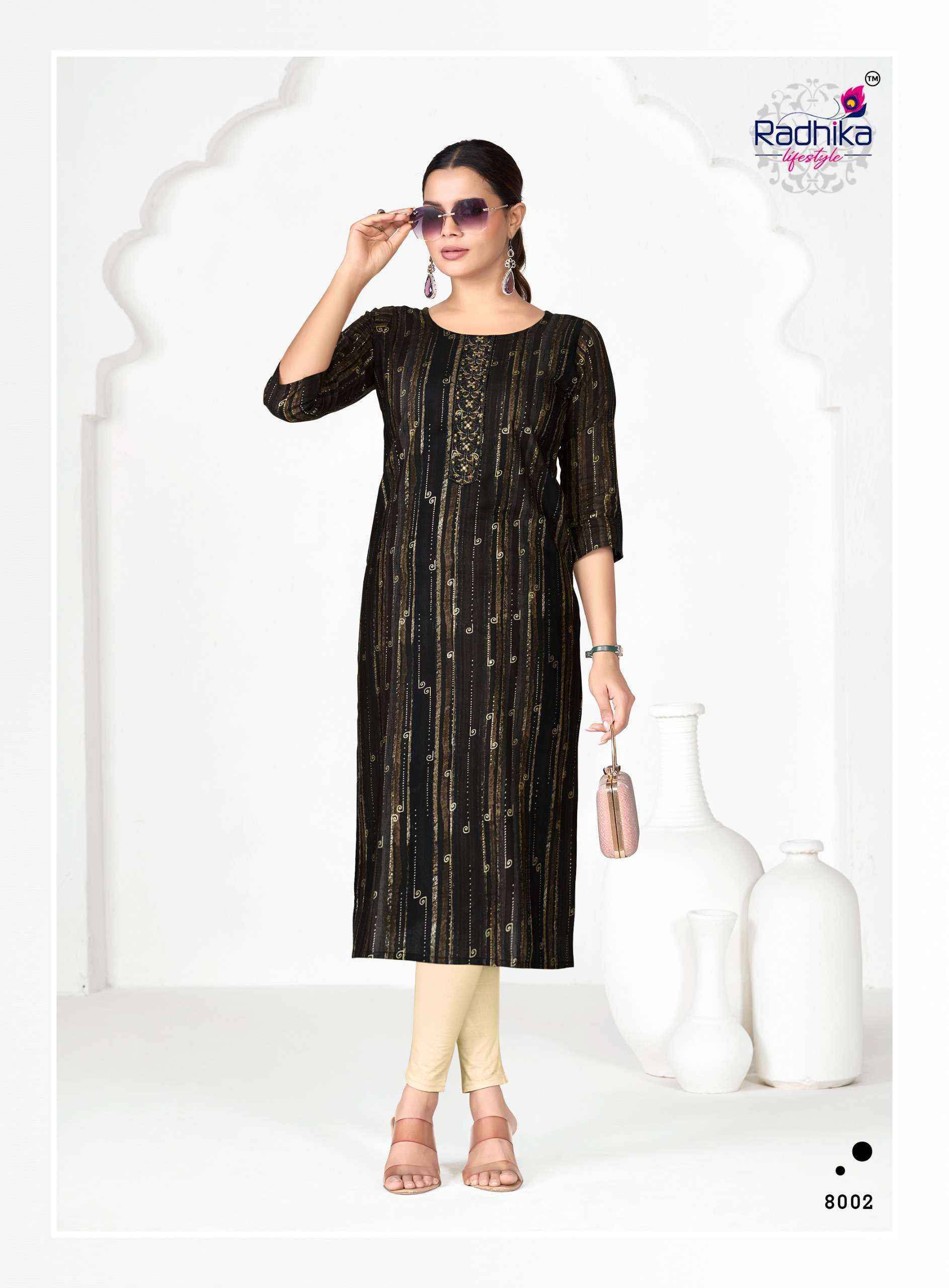 Radhika Lifestyle Alisha Vol 8 Rayon Kurti 9 pcs Catalogue