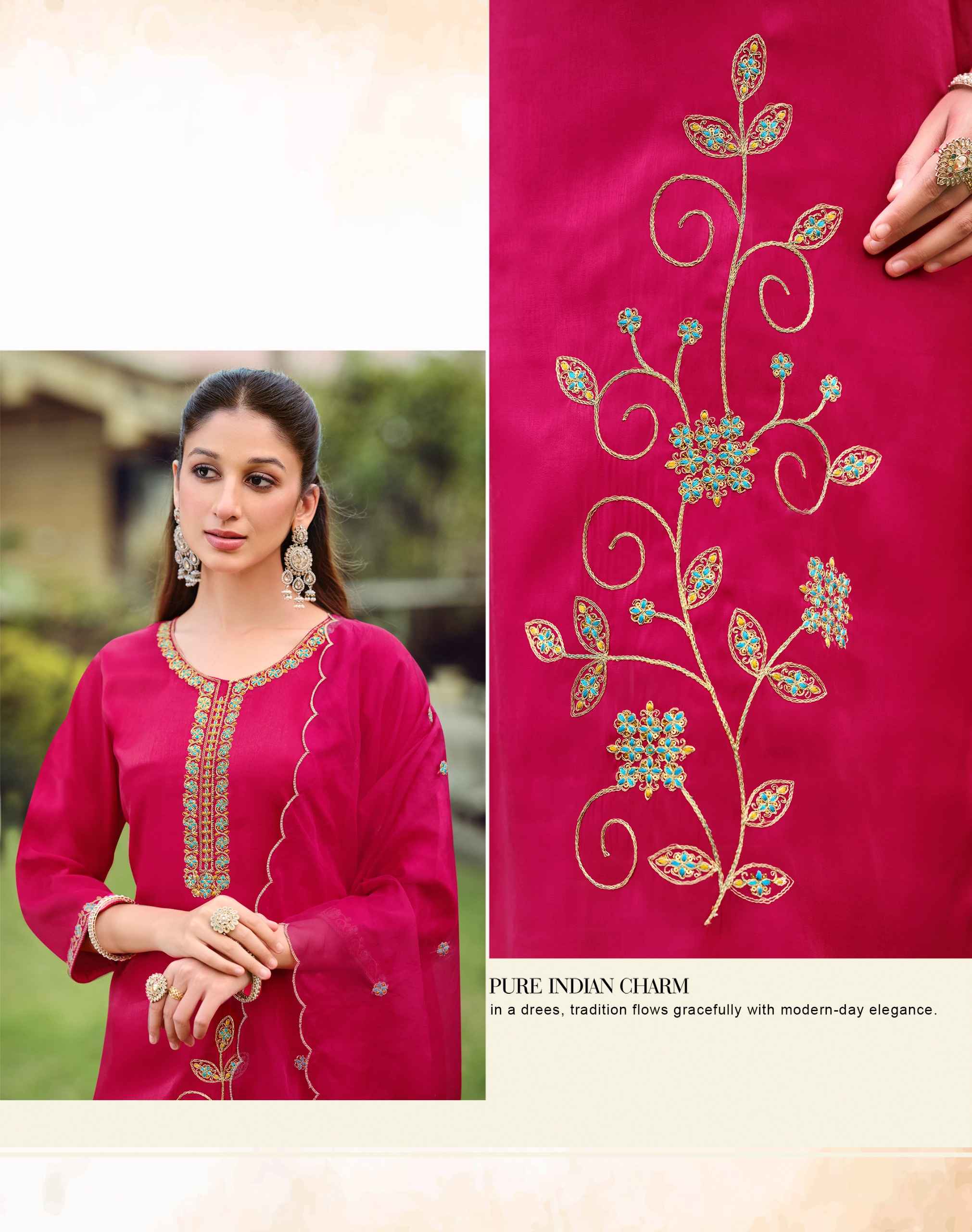 Radhika Lifestyle Ruby Vol 1 Glass Roman Kurti Combo 6 pcs Catalogue