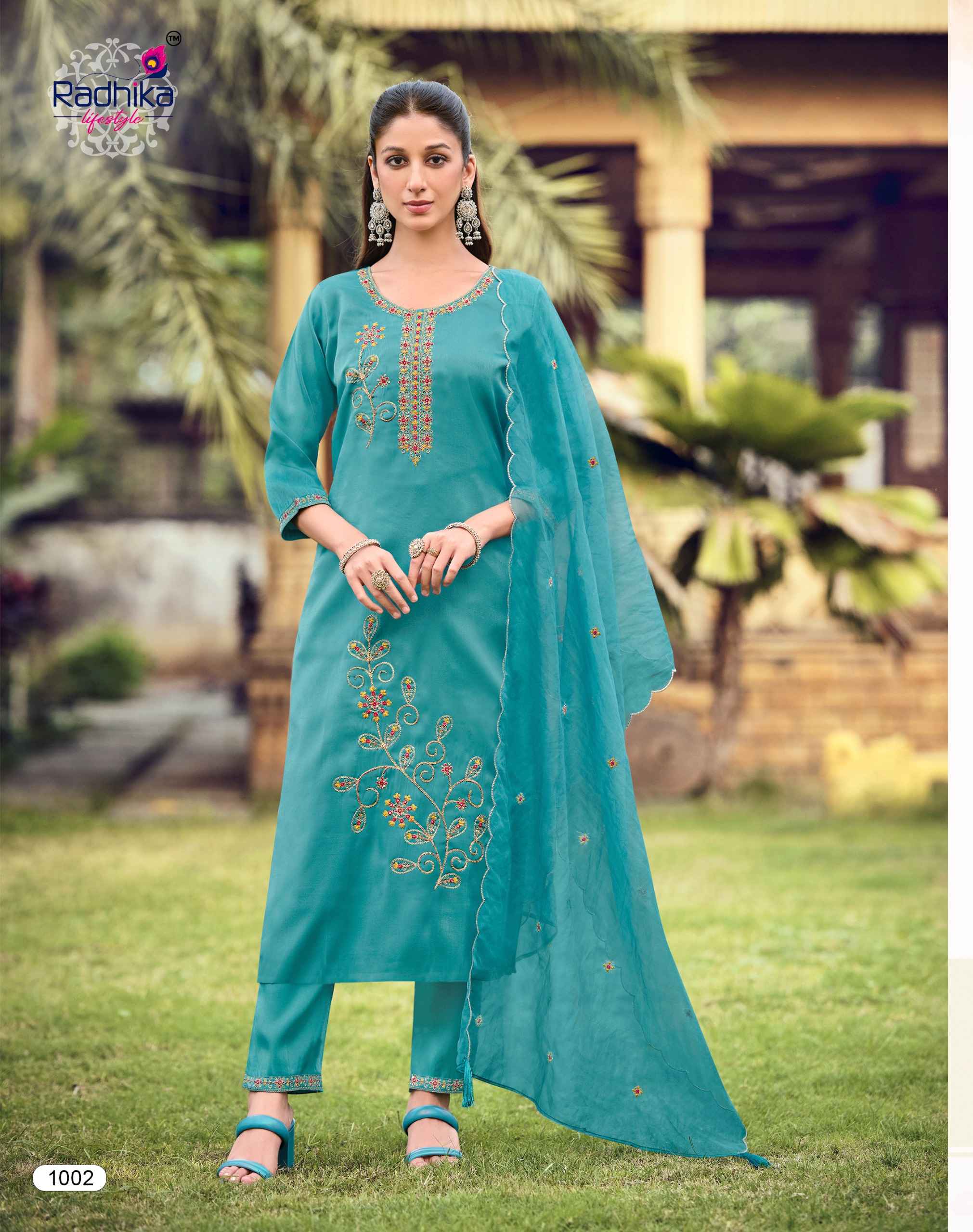 Radhika Lifestyle Ruby Vol 1 Glass Roman Kurti Combo 6 pcs Catalogue