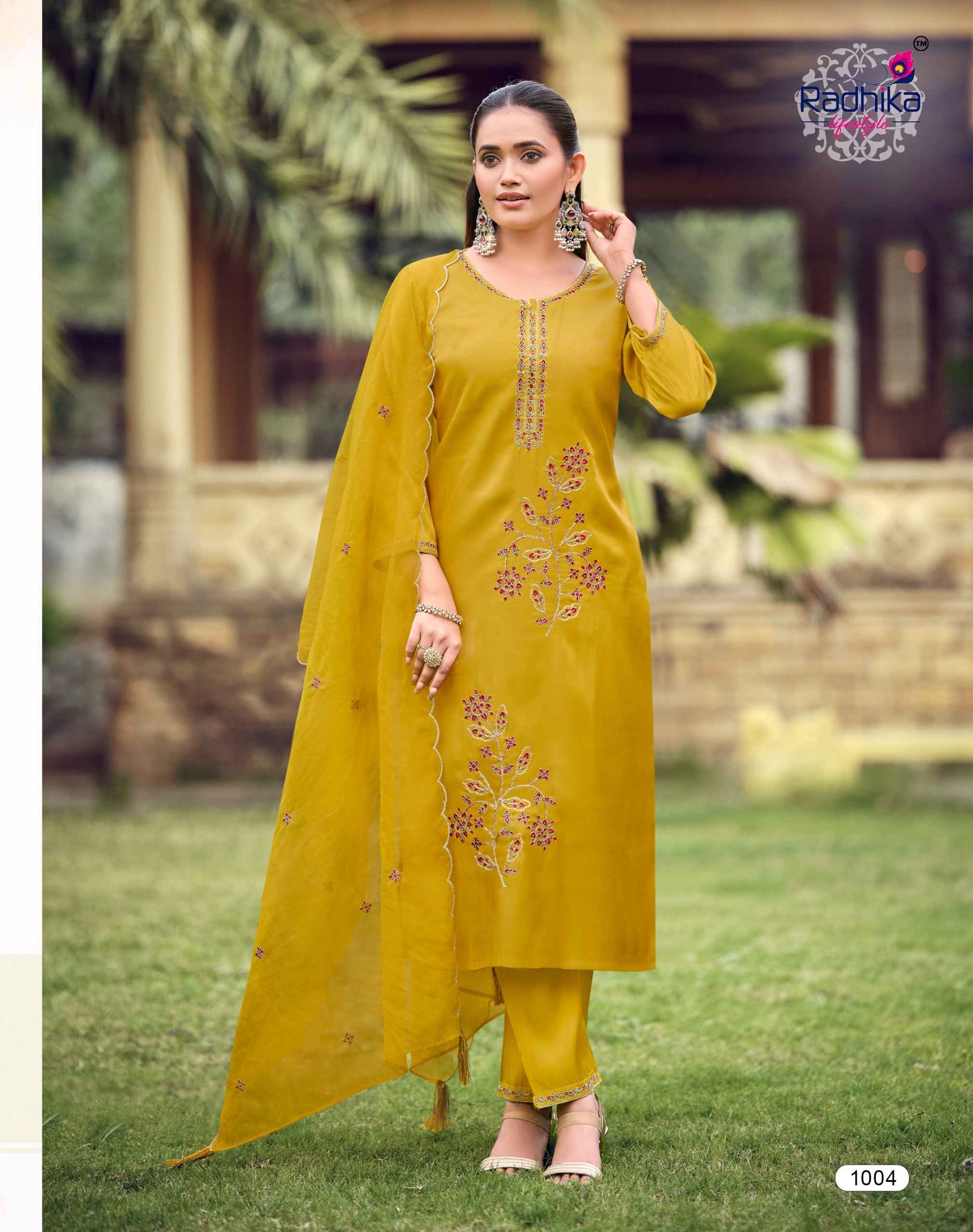 Radhika Lifestyle Ruby Vol 1 Glass Roman Kurti Combo 6 pcs Catalogue