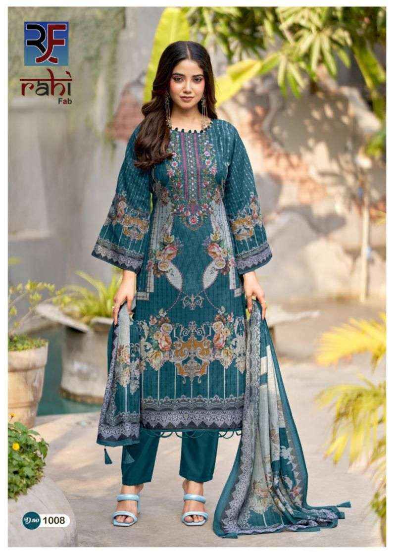 Rahi Fab Red Orchid Cotton Dress Material 8 pcs Catalogue