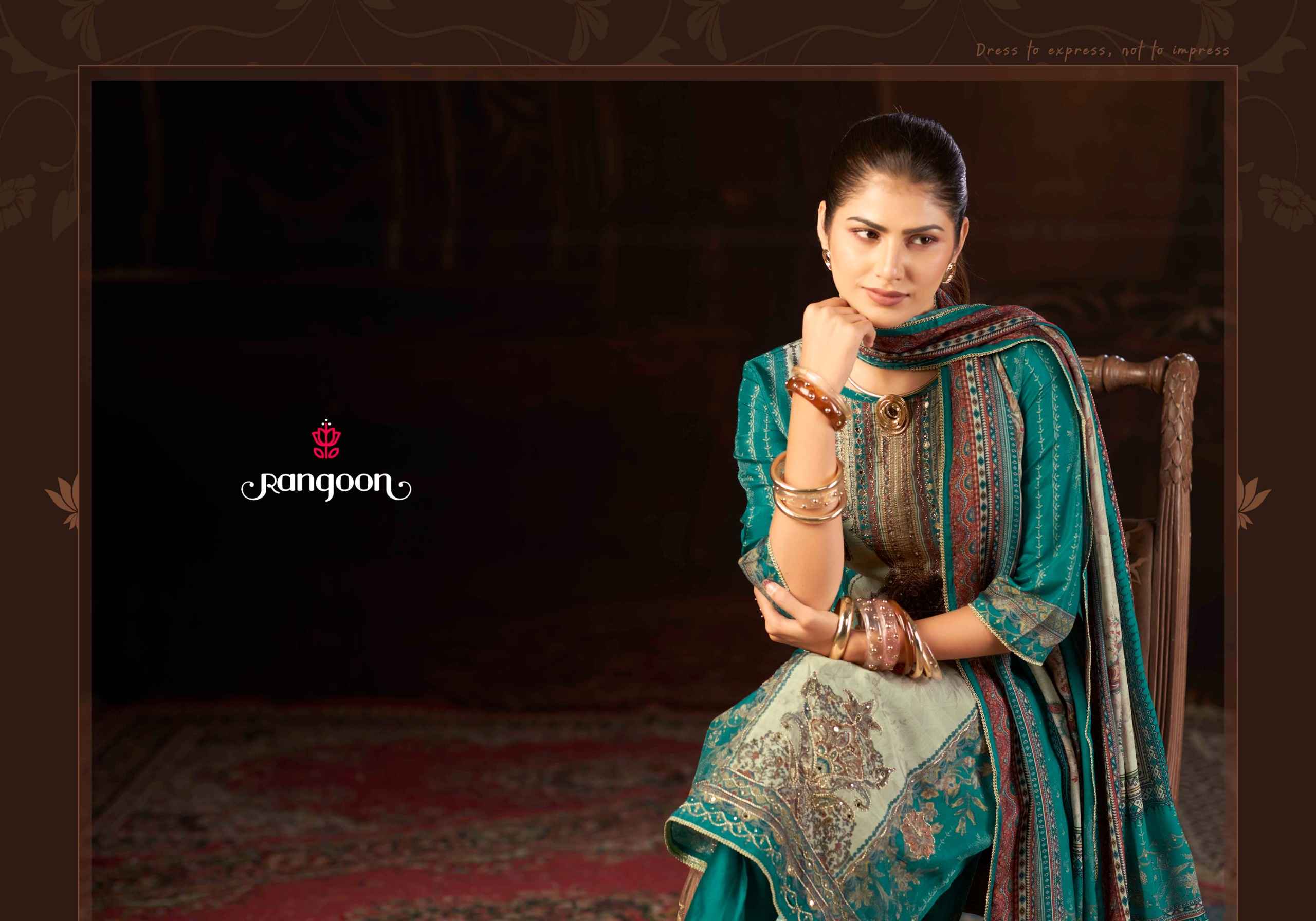 Rangoon Sweta Readymade Muslin Dress 4 pcs Catalogue