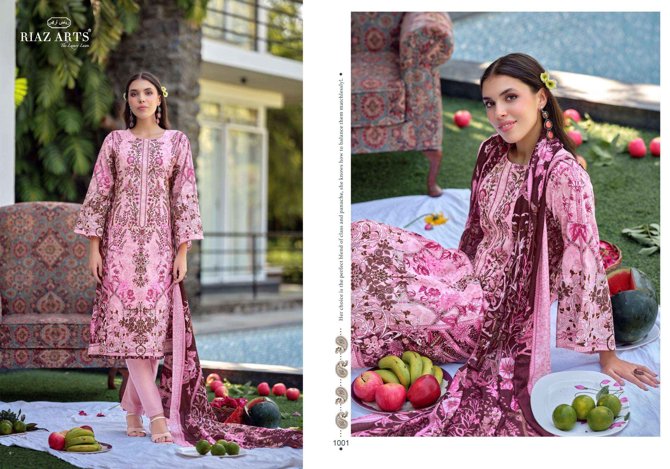 Riaz Arts Musafir Vol 44 Cotton Dress Material 8 pcs Catalogue