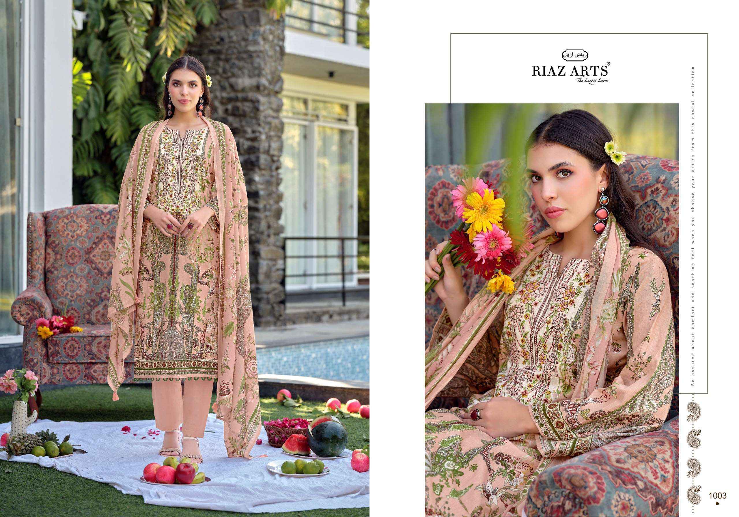 Riaz Arts Musafir Vol 44 Cotton Dress Material 8 pcs Catalogue