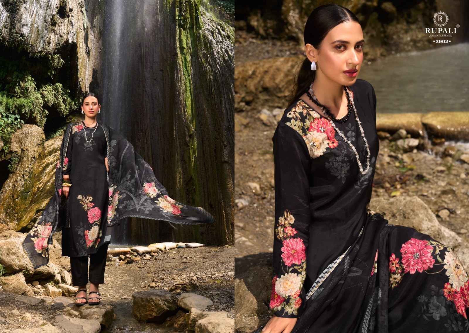 Rupali Fashion Lake View Muslin Dress Material 4 pcs Catalogue