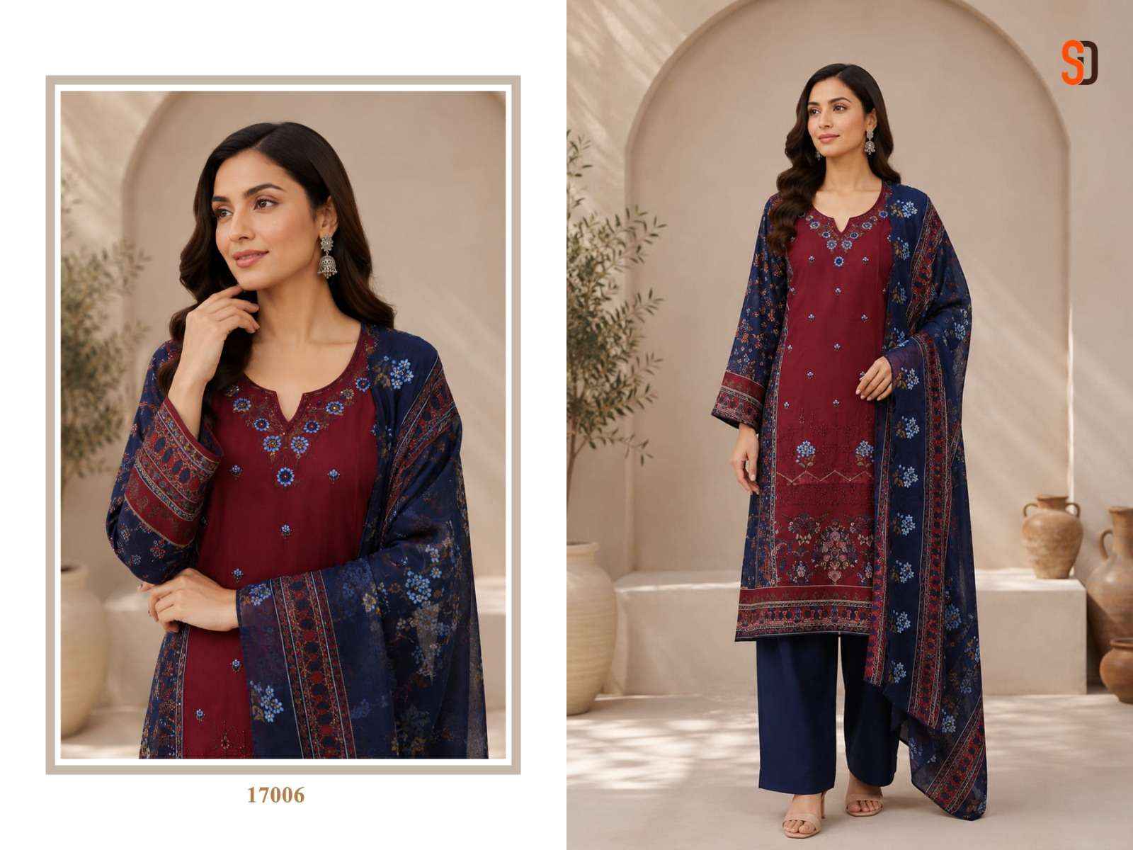 Shraddha Designer Bin Saeed Vol 17 Cotton Dress Material 6 pcs Cataloge