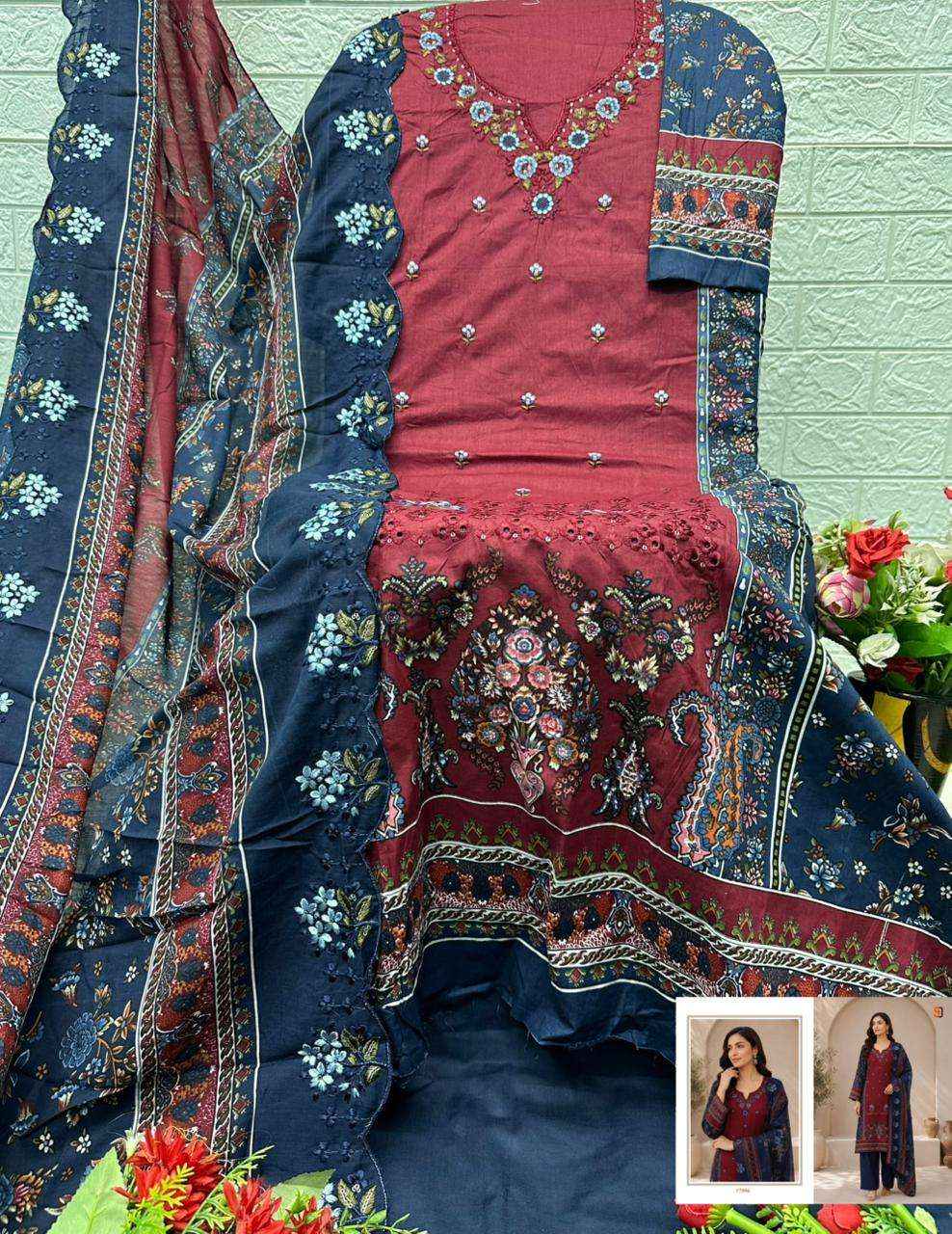 Shraddha Designer Bin Saeed Vol 17 Cotton Dress Material 6 pcs Cataloge