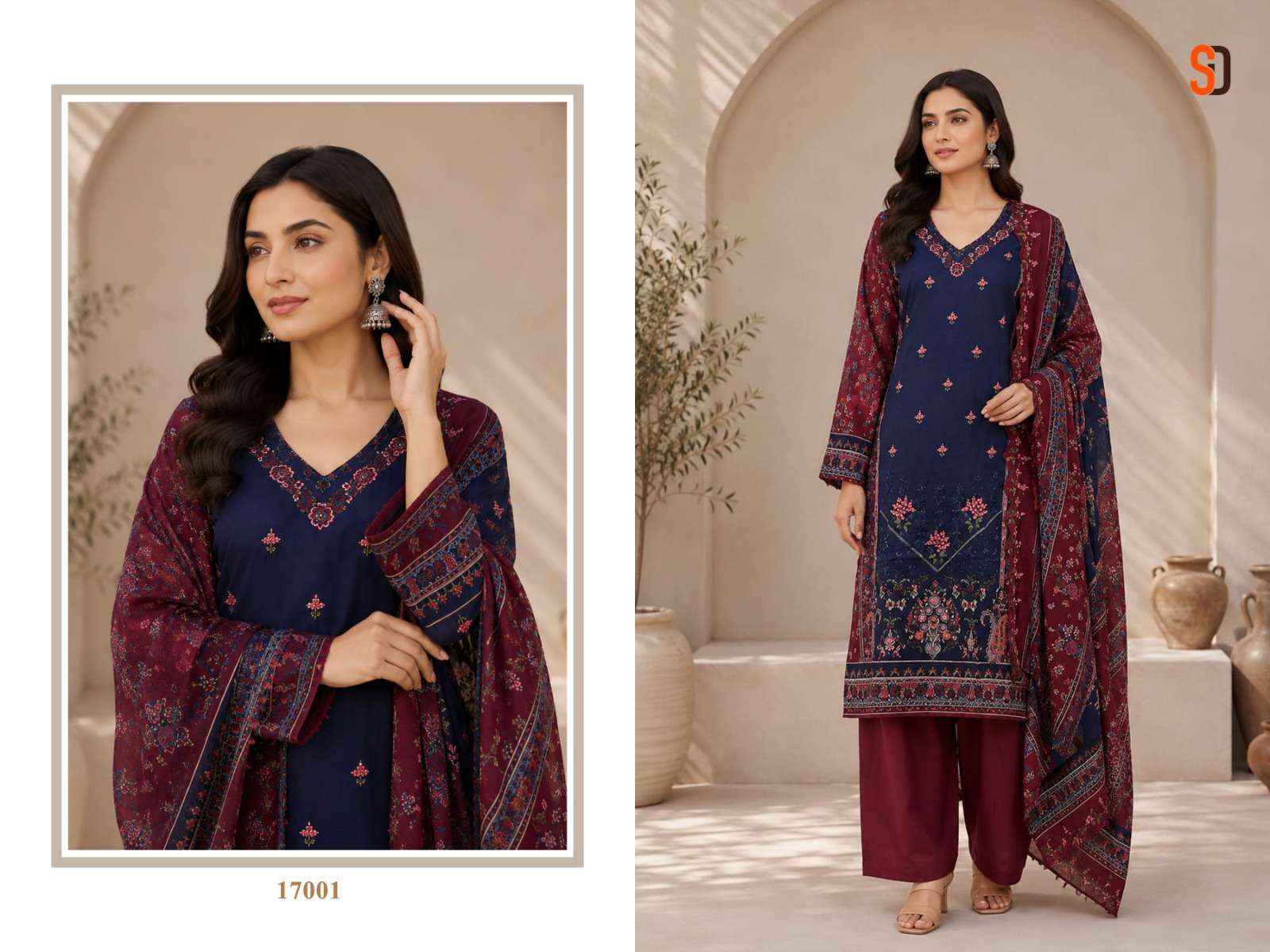Shraddha Designer Bin Saeed Vol 17 Cotton Dress Material 6 pcs Cataloge