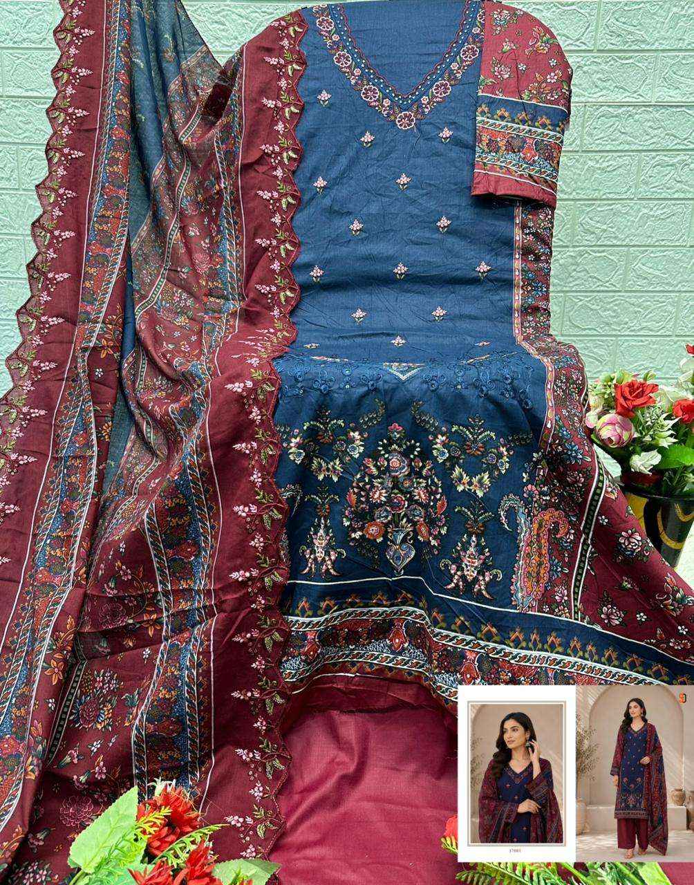 Shraddha Designer Bin Saeed Vol 17 Cotton Dress Material 6 pcs Cataloge