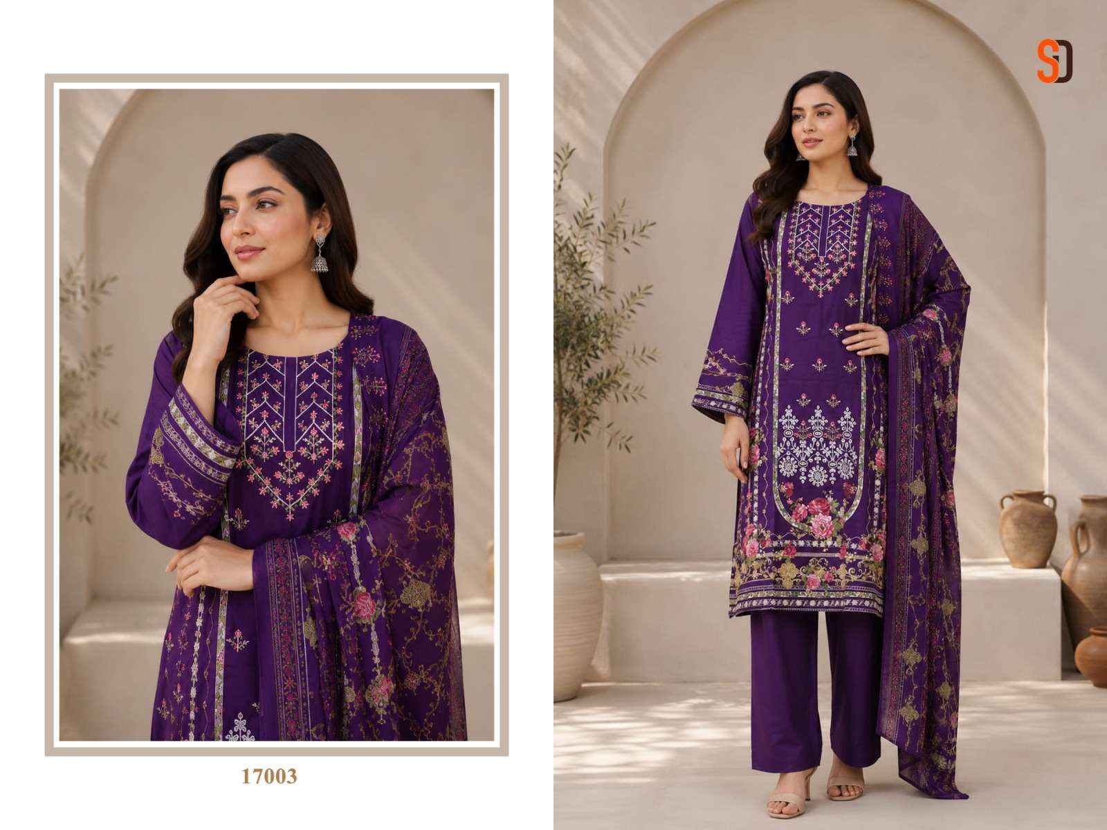 Shraddha Designer Bin Saeed Vol 17 Cotton Dress Material 6 pcs Cataloge