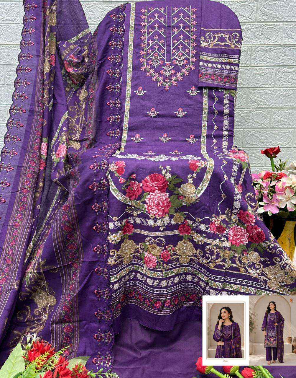 Shraddha Designer Bin Saeed Vol 17 Cotton Dress Material 6 pcs Cataloge