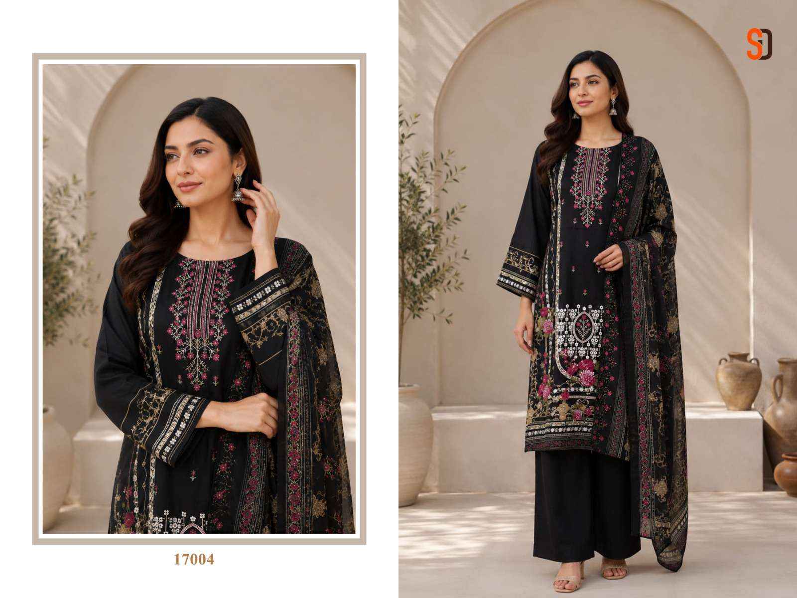 Shraddha Designer Bin Saeed Vol 17 Cotton Dress Material 6 pcs Cataloge