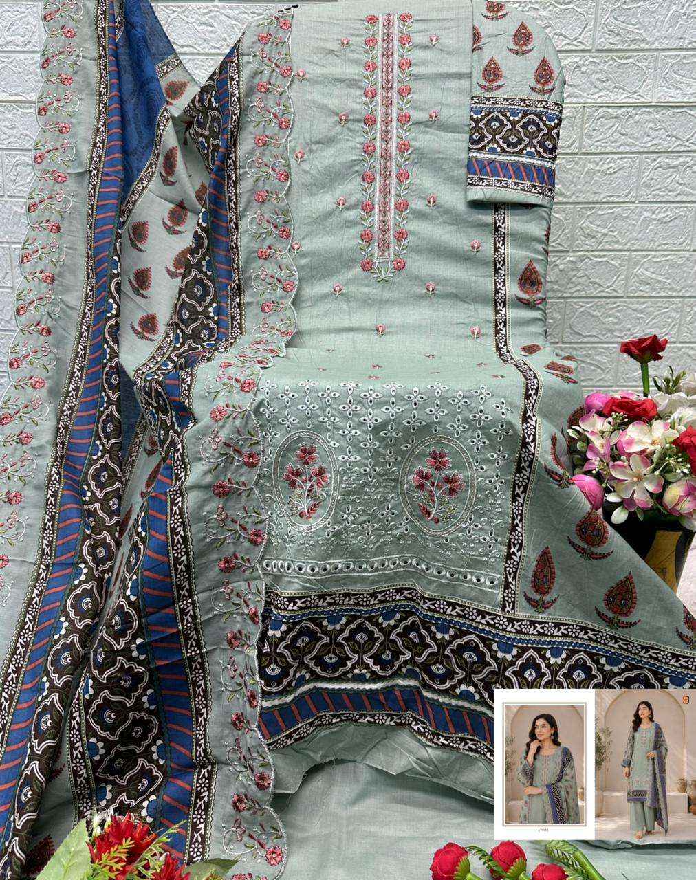 Shraddha Designer Bin Saeed Vol 17 Cotton Dress Material 6 pcs Cataloge