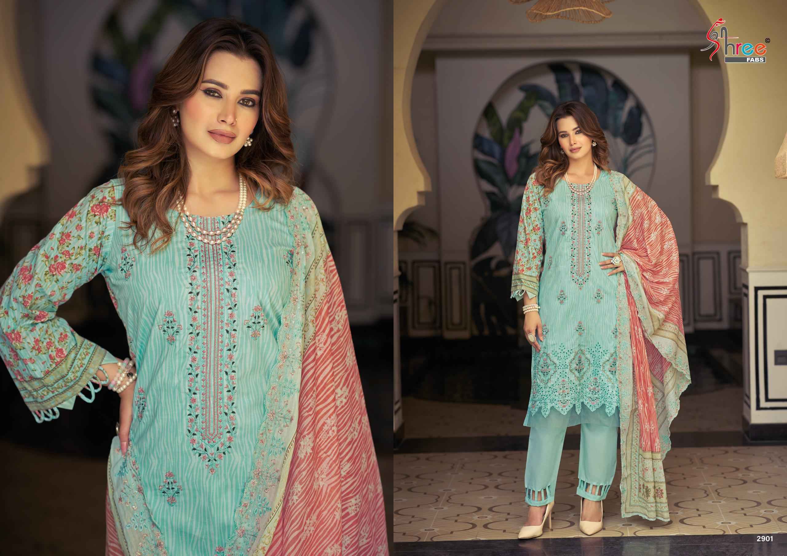 Shree Fabs Bin Saeed Lawn Collection Vol 29 Cotton Dress Material 6 pcs Catalogue