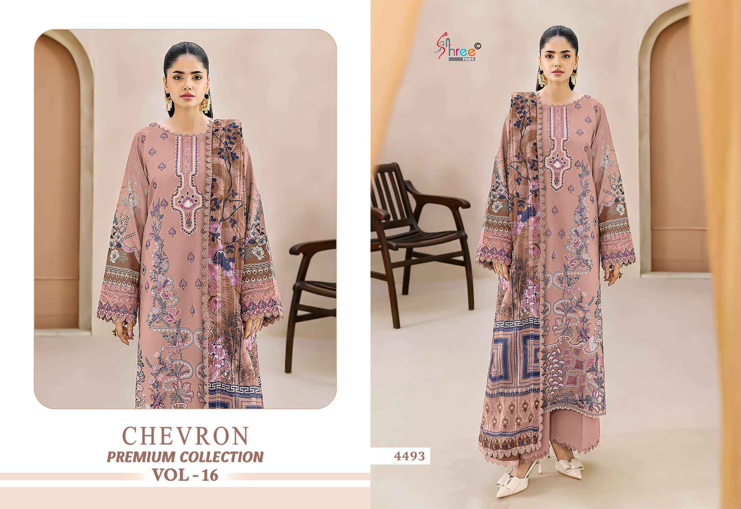 Shree Fabs Chevron Premium Collection Vol 16 Cotton Dress Material 8 pcs Catalogue